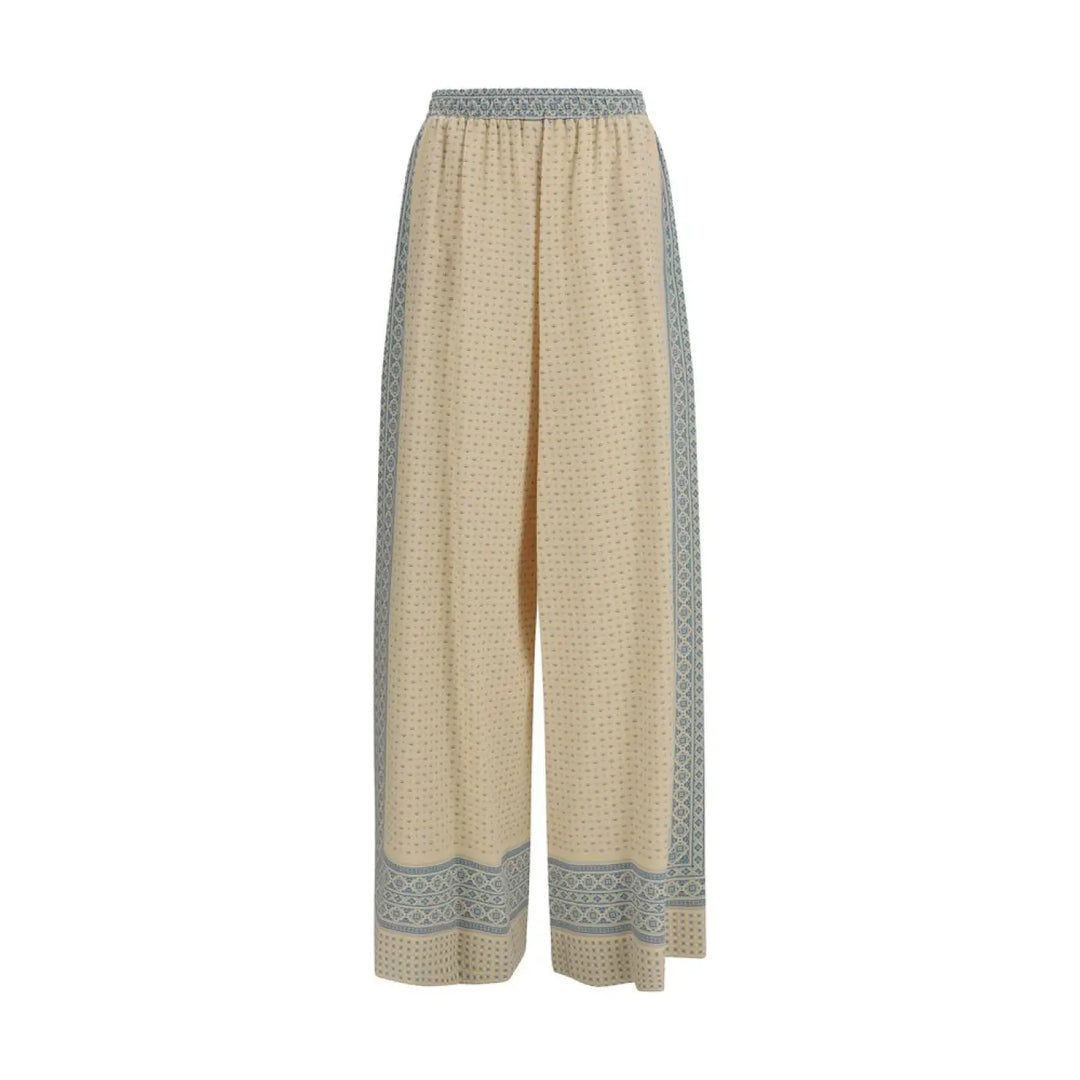 Ermanno Scervino Beige Silk Casual Pants
