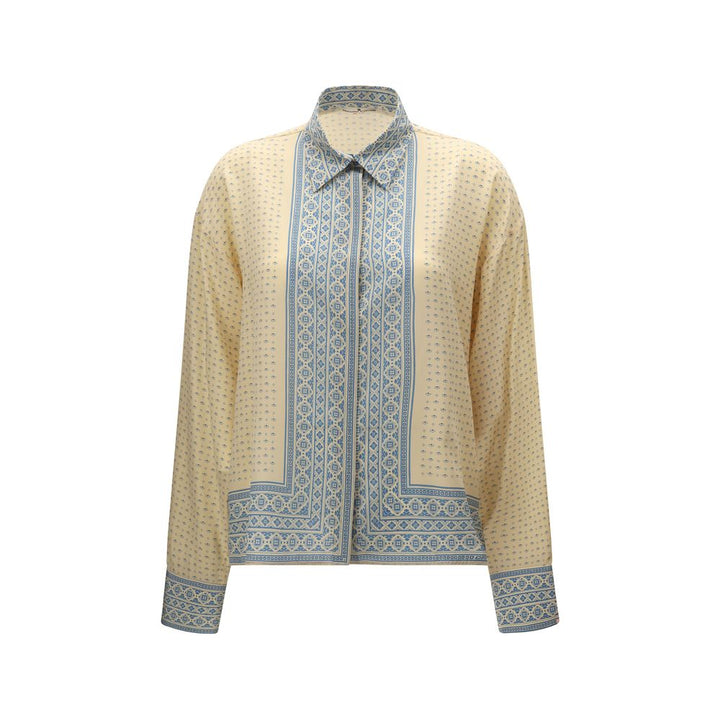 Ermanno Scervino Shirts - Beige Silk Shirt