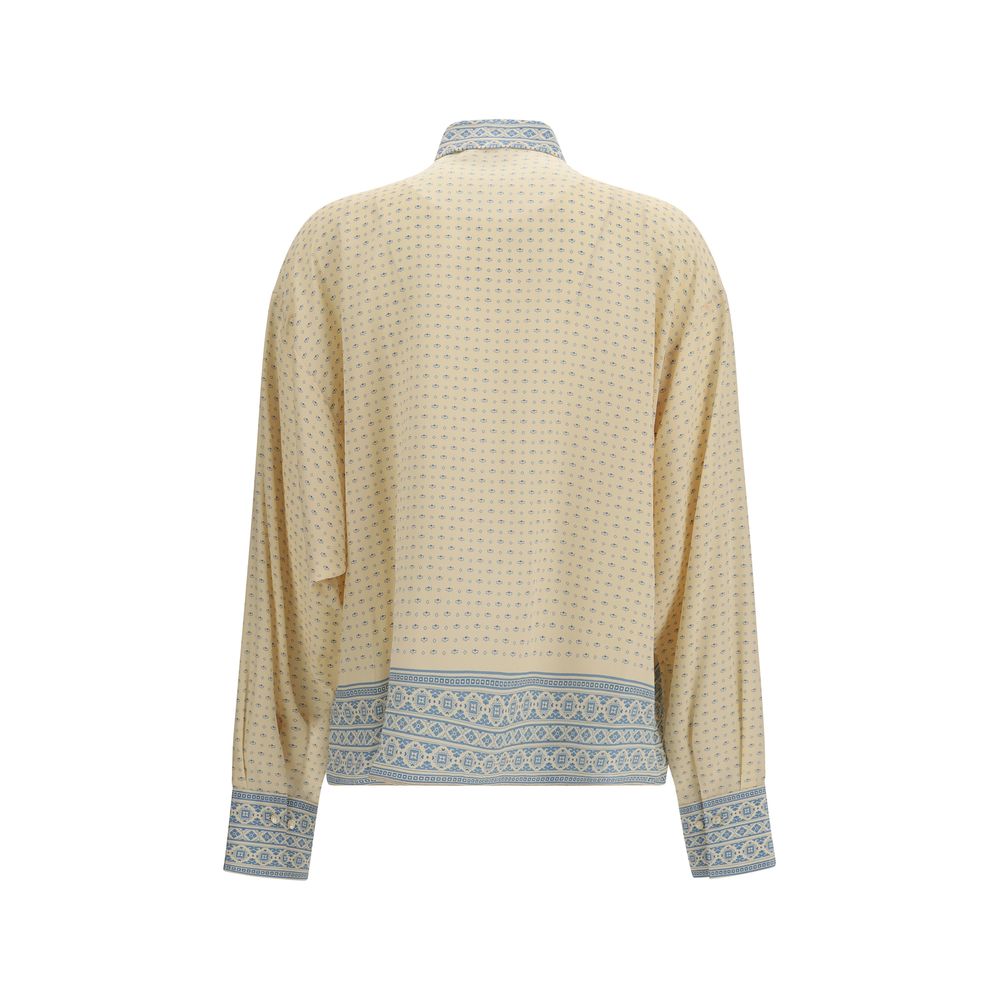 Ermanno Scervino Shirts - Beige Silk Shirt