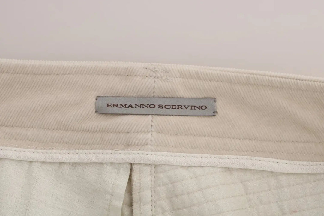 Ermanno Scervino Beige Slim Jeans Corduroy Skinny Pants