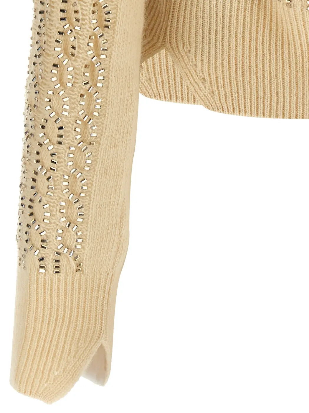 Ermanno Scervino Beige Virgin Wool Cardigan