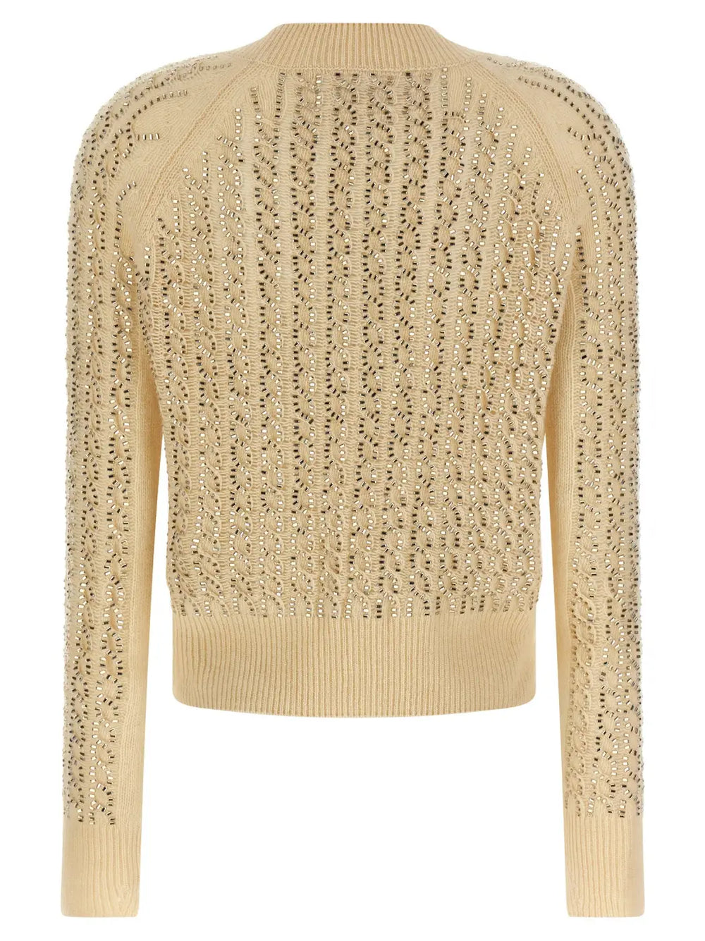 Ermanno Scervino Beige Virgin Wool Cardigan