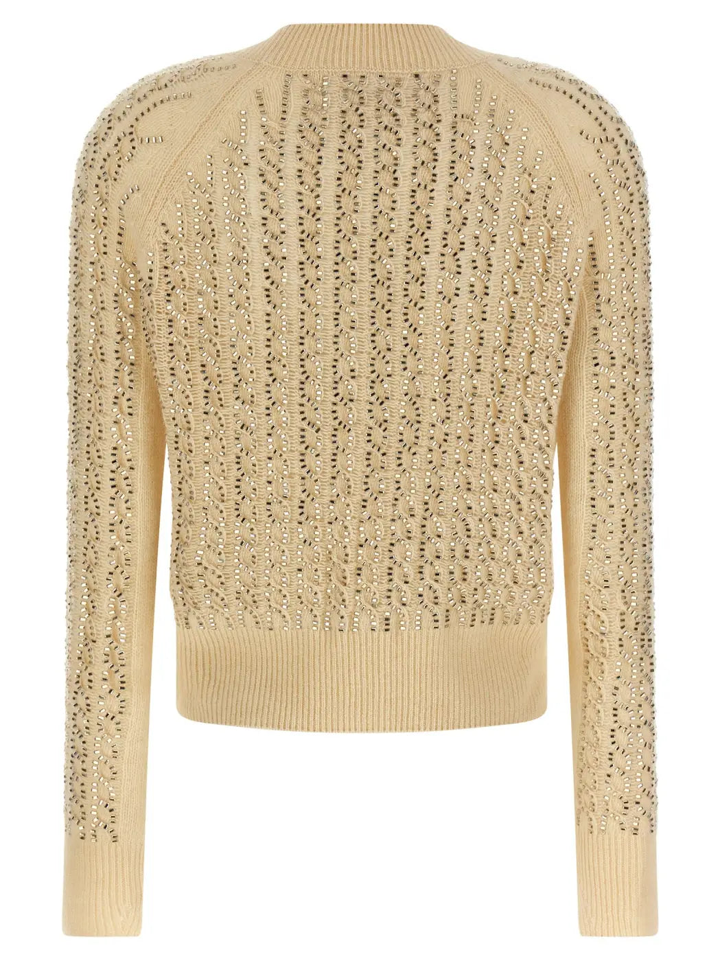 Ermanno Scervino Beige Virgin Wool Cardigan