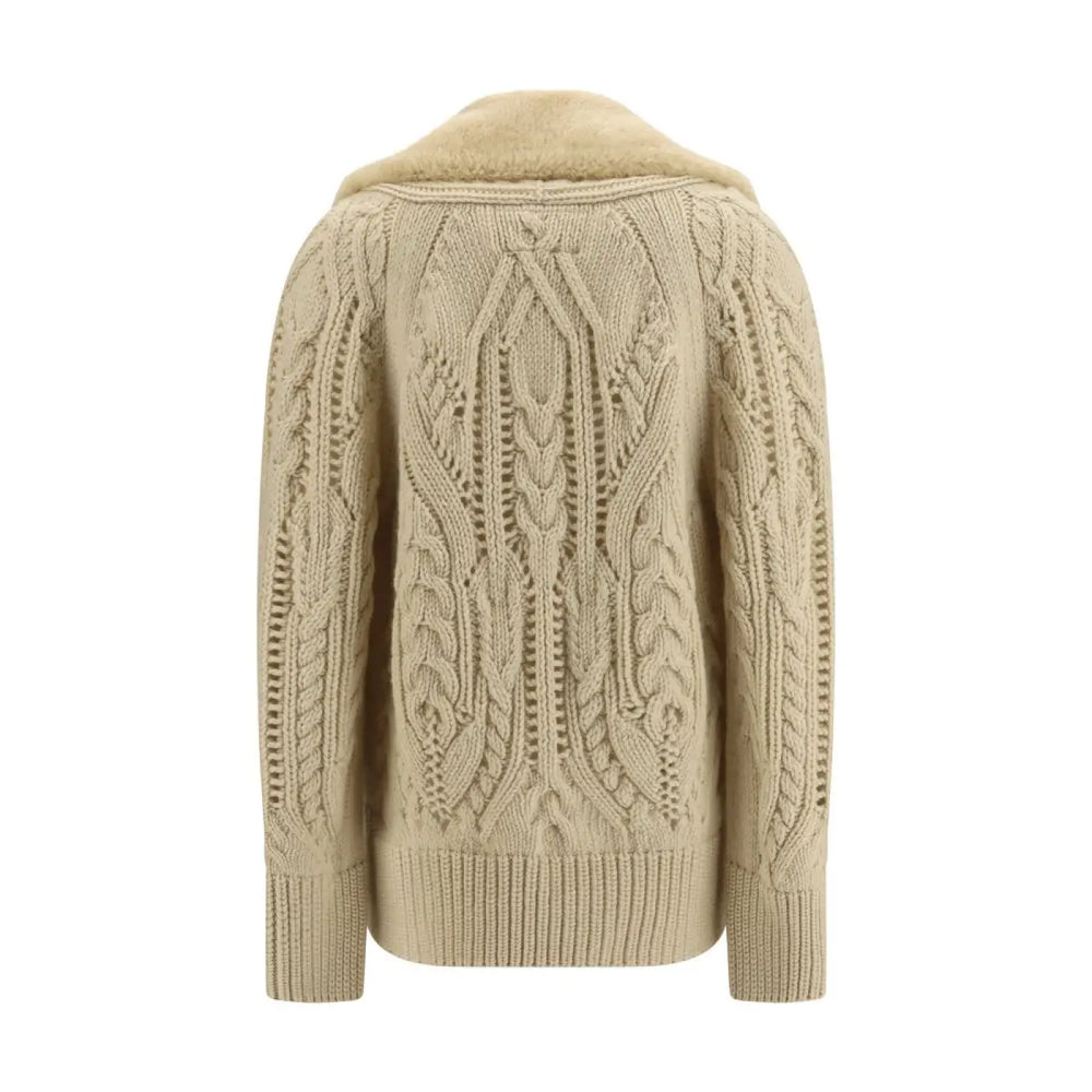 Ermanno Scervino Beige Wool Oves Aries Sweatshirt