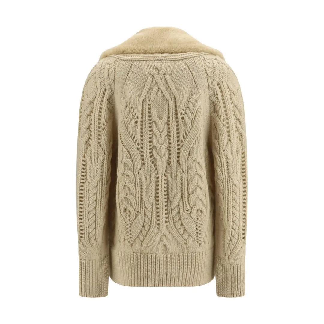 Ermanno Scervino Beige Wool Oves Aries Sweatshirt