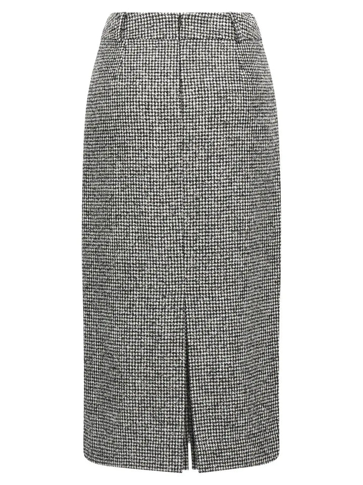 Ermanno Scervino Bicolor Wool Midi Skirt