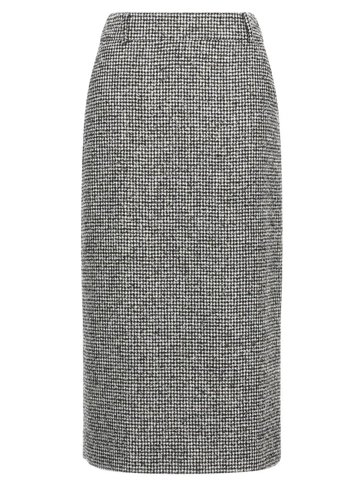 Ermanno Scervino Bicolor Wool Midi Skirt