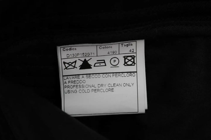 Ermanno Scervino Black Cotton Slim Fit Casual Pants