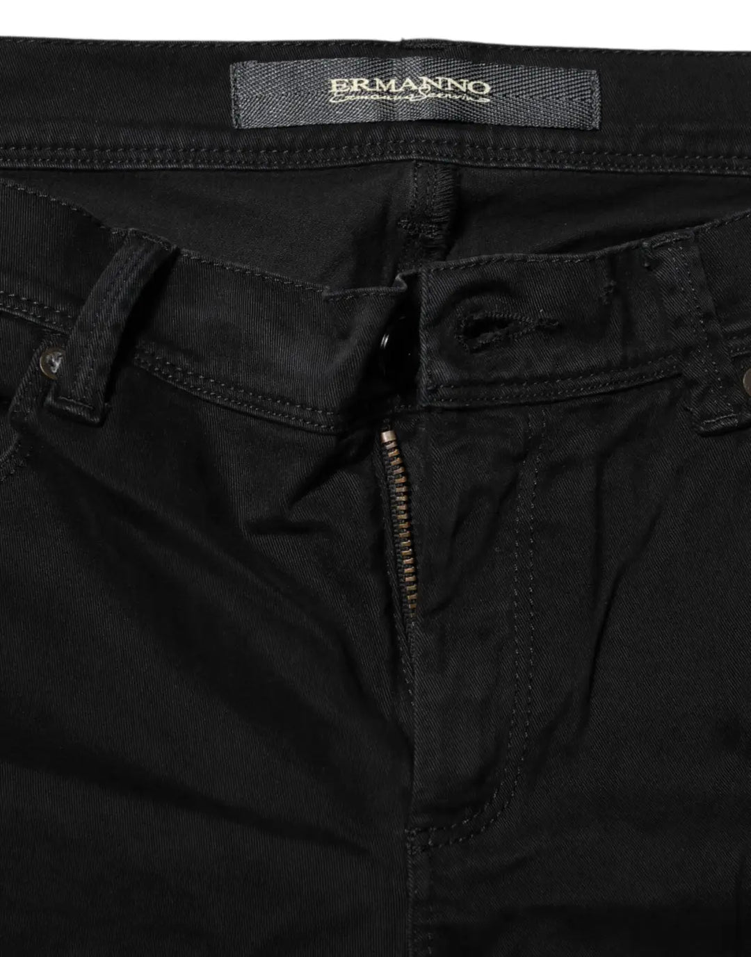 Ermanno Scervino Black Cotton Stretch Flared Bootcut Denim Jeans