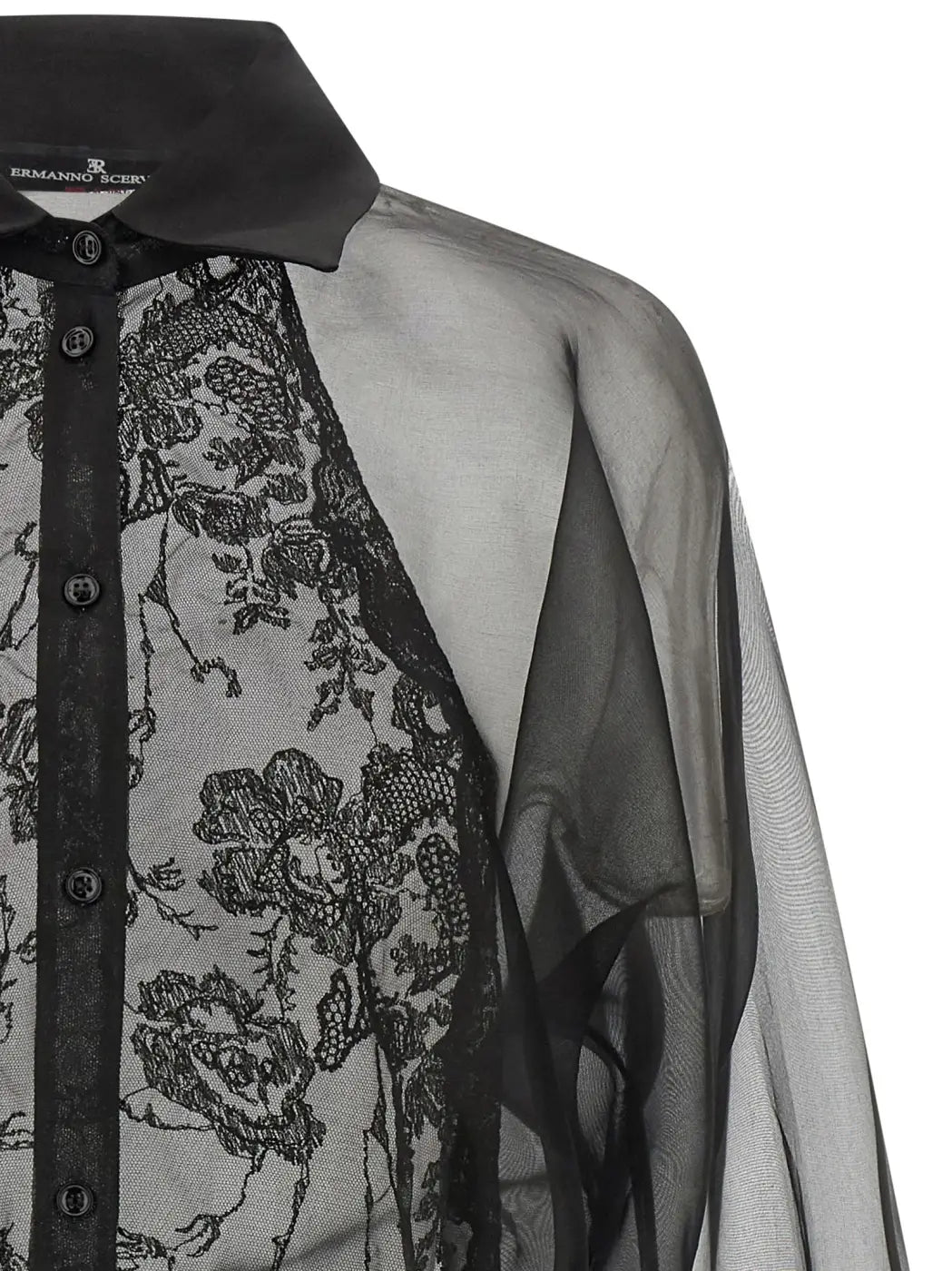 Ermanno Scervino Black Silk Blouse