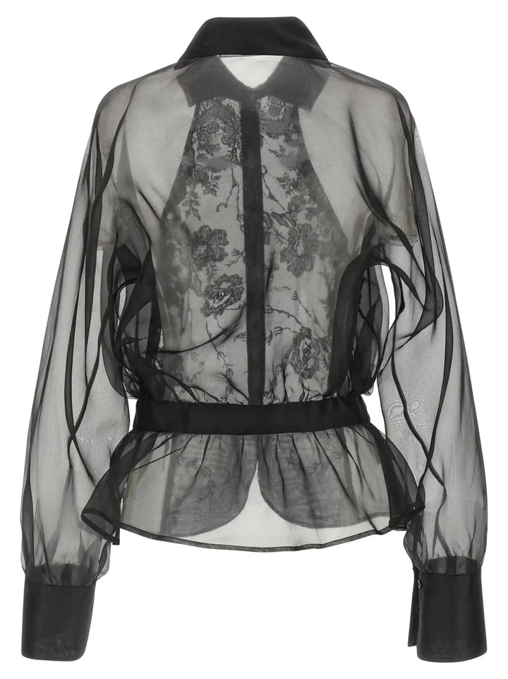 Ermanno Scervino Black Silk Blouse