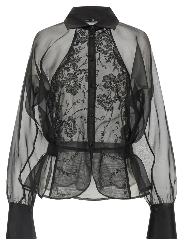 Ermanno Scervino Black Silk Blouse