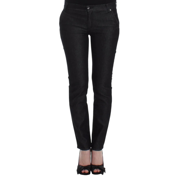 Ermanno Scervino Black Slim Jeans Denim Pants Skinny Leg Stretch