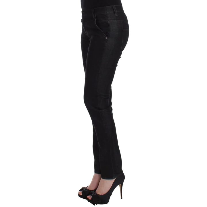 Ermanno Scervino Black Slim Jeans Denim Pants Skinny Leg Stretch