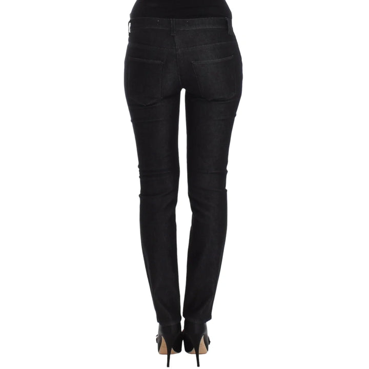 Ermanno Scervino Black Slim Jeans Denim Pants Skinny Leg Stretch