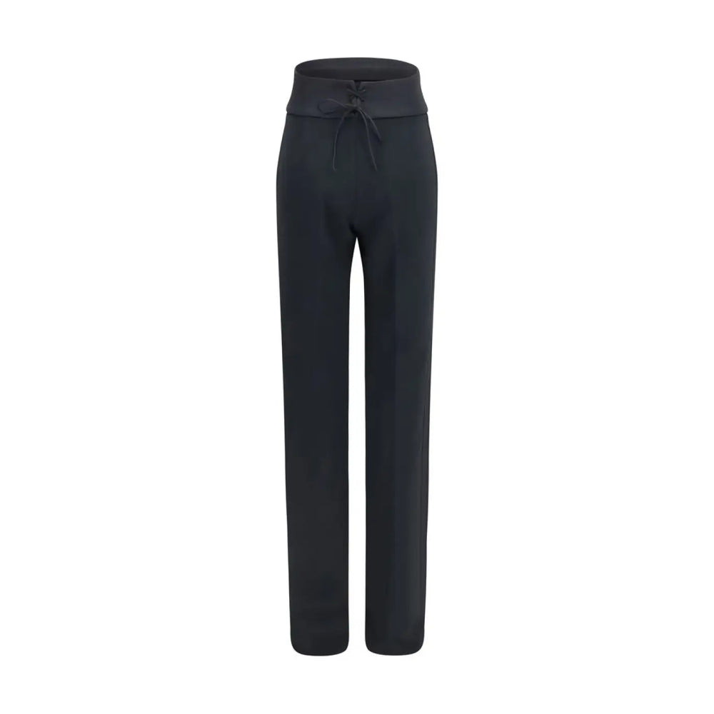 Ermanno Scervino Black Viscose Casual Pants