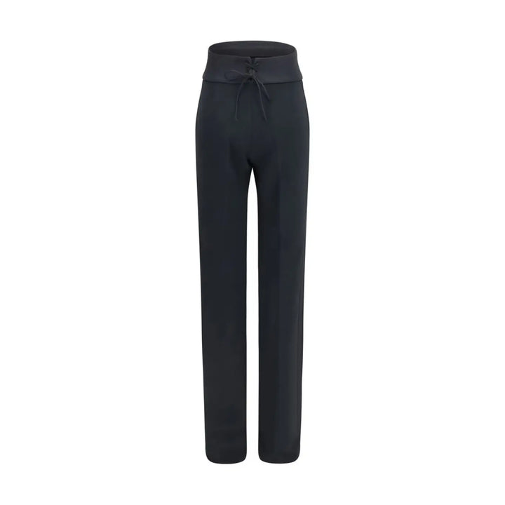 Ermanno Scervino Black Viscose Casual Pants