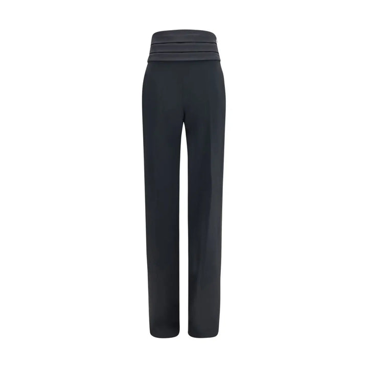 Ermanno Scervino Black Viscose Casual Pants