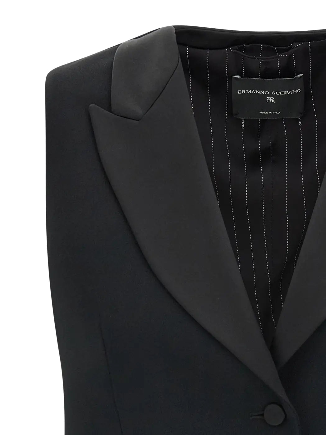 Ermanno Scervino Black Viscose Sleeveless Jacket
