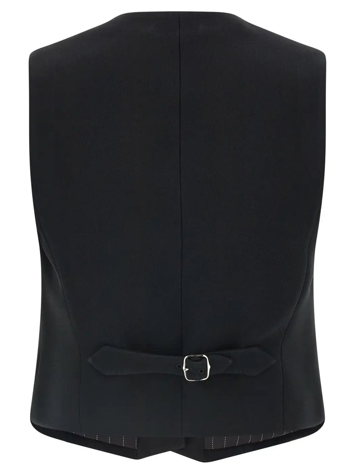 Ermanno Scervino Black Viscose Sleeveless Jacket