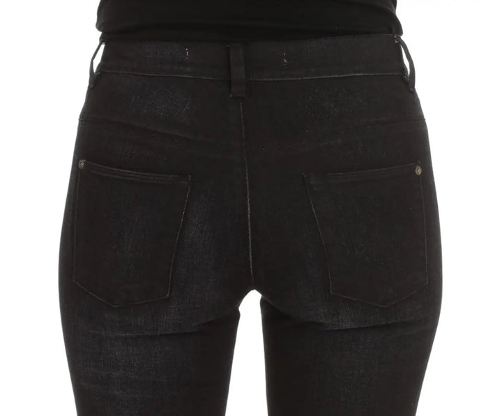 Ermanno Scervino Blue Cotton Blend Slim Fit Bootcut Jeans