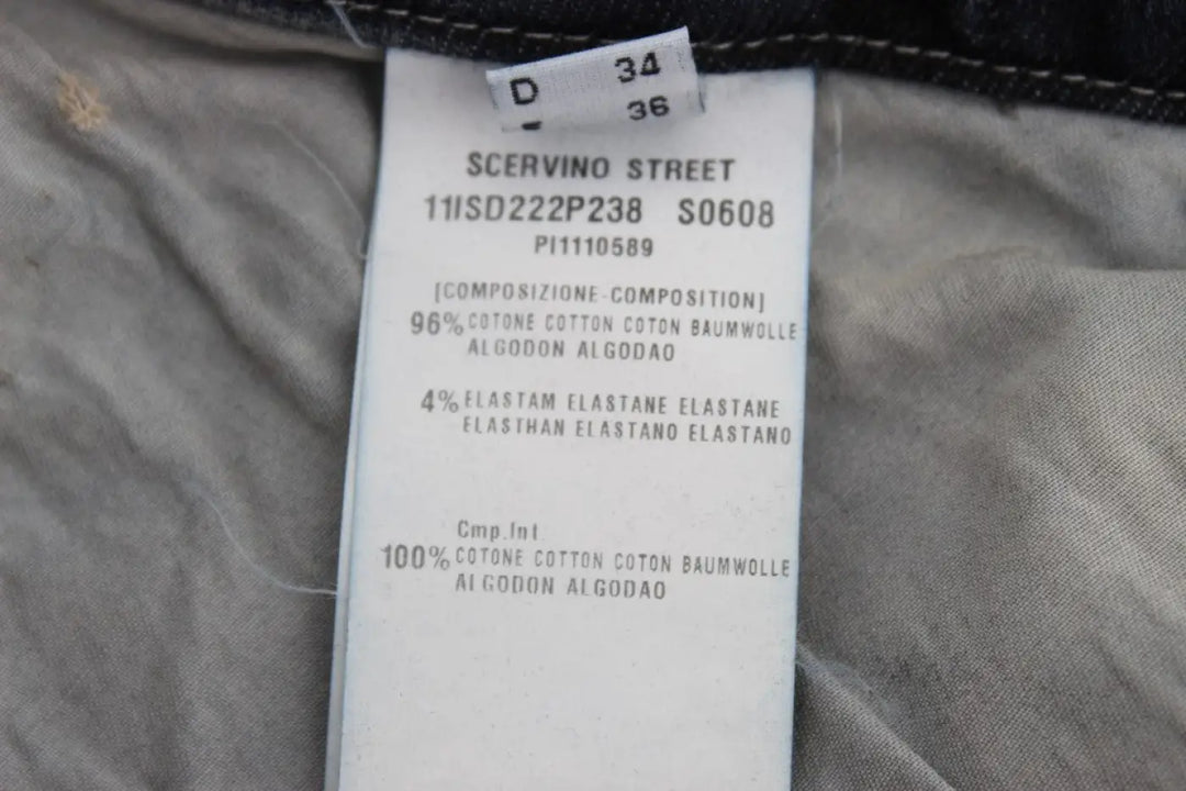 Ermanno Scervino Blue Cotton Blend Slim Fit Jeans