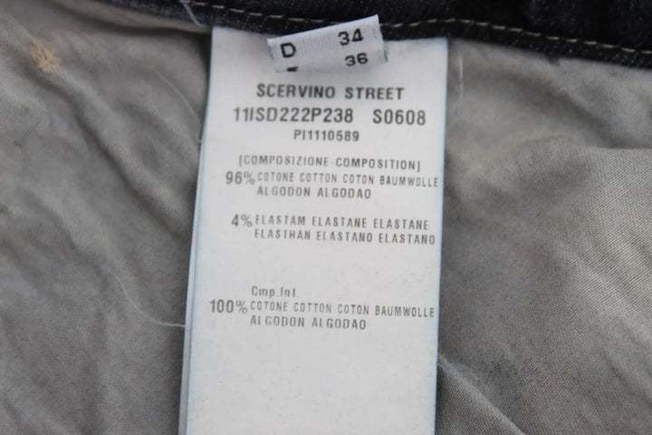 Ermanno Scervino Blue Cotton Blend Slim Fit Jeans