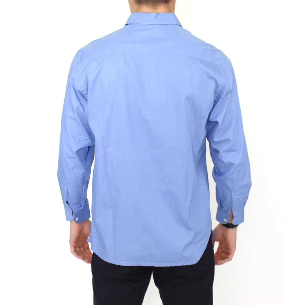 Ermanno Scervino Blue Cotton Dress Shirt Stunning Designer Style