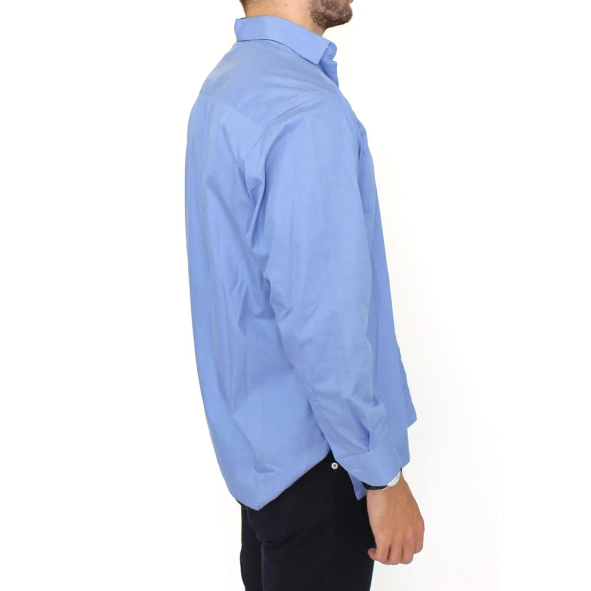 Ermanno Scervino Blue Cotton Dress Shirt Stunning Designer Style