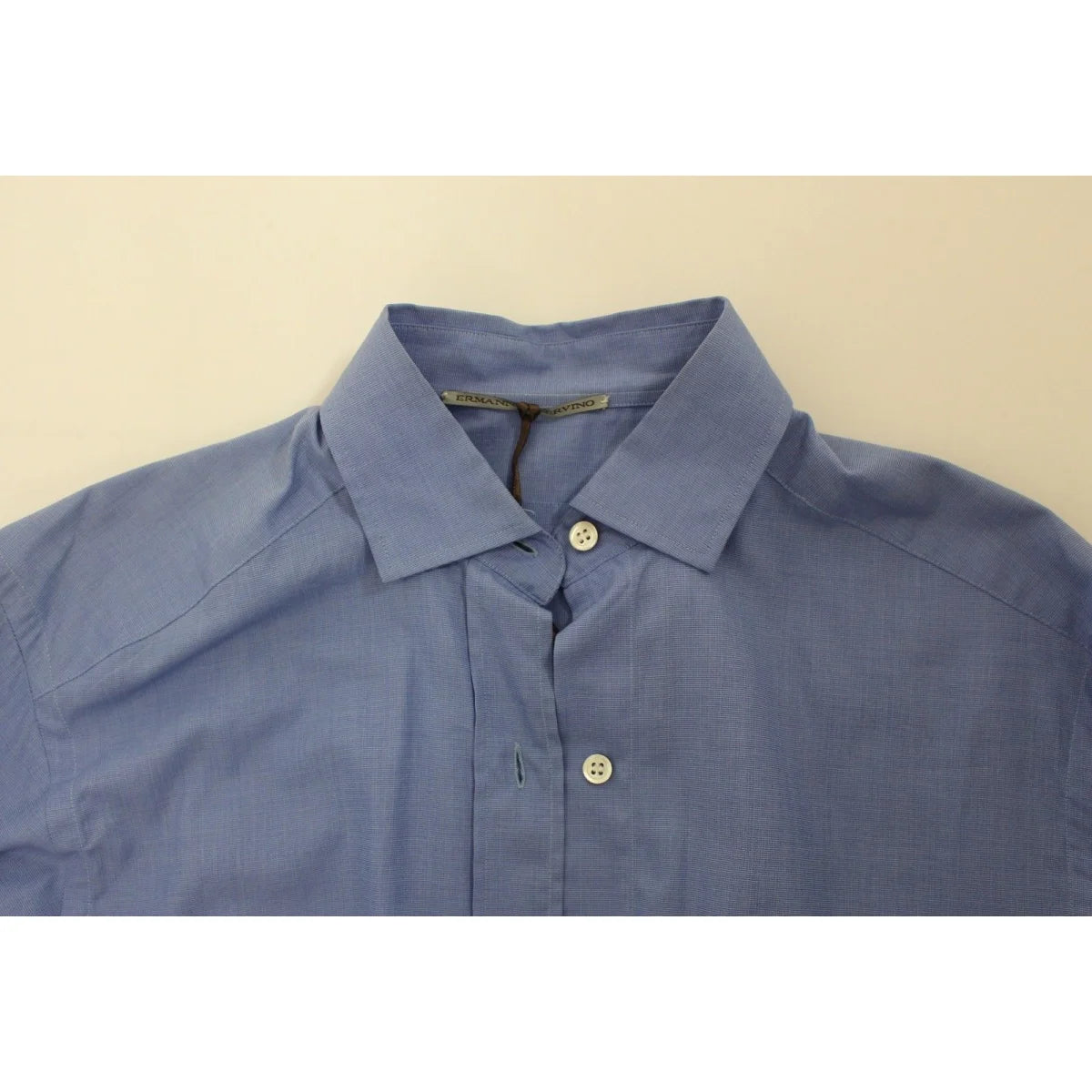 Ermanno Scervino Blue Cotton Dress Shirt Stunning Designer Style