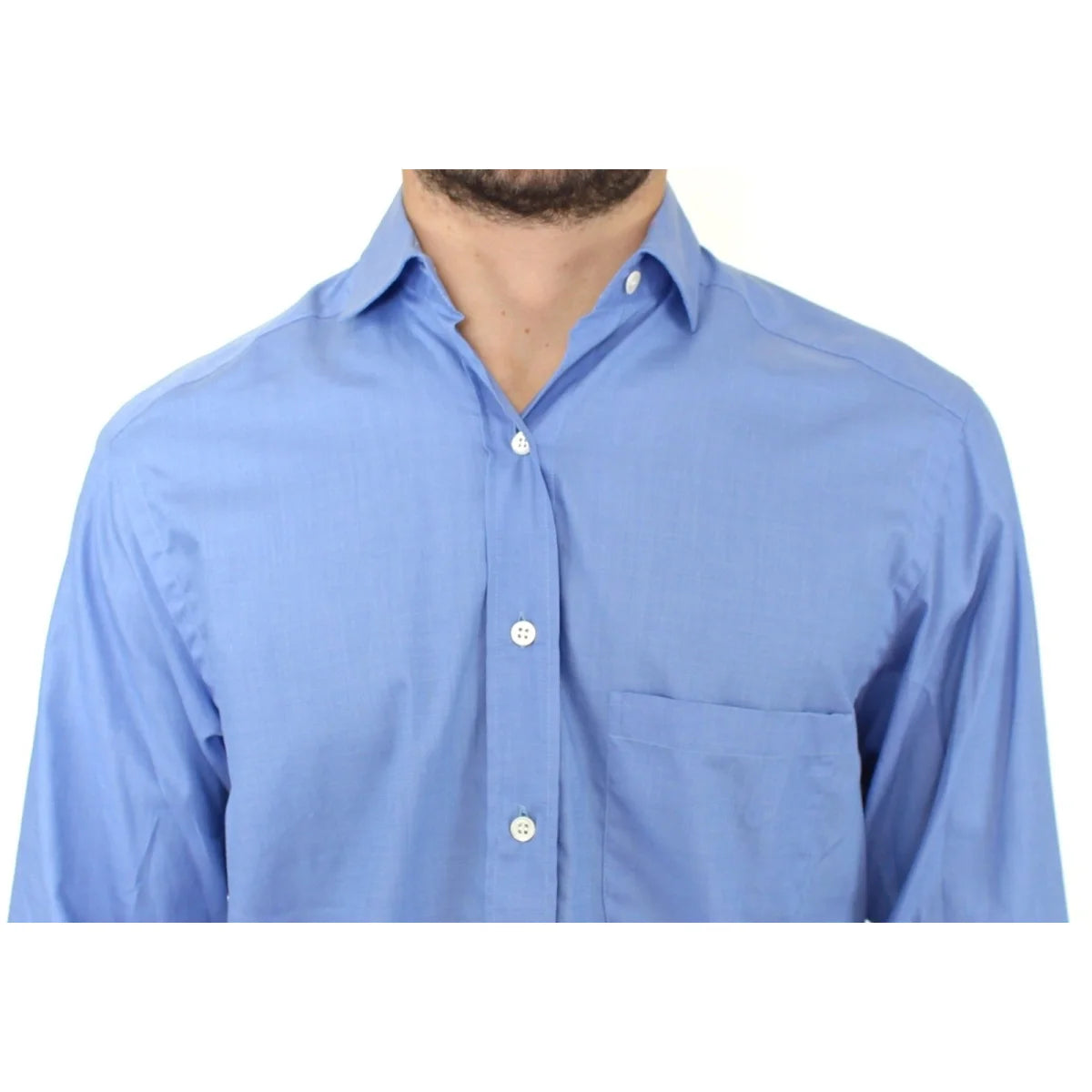 Ermanno Scervino Blue Cotton Dress Shirt Stunning Designer Style