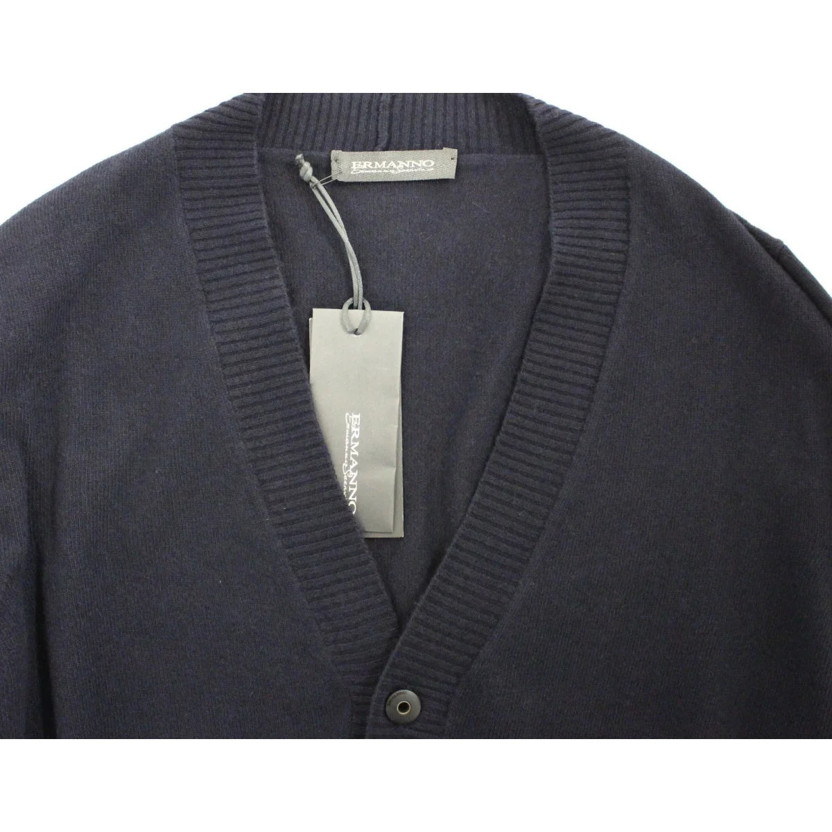 Ermanno Scervino Blue Wool Cardigan Sweater Luxury Fashion Statement