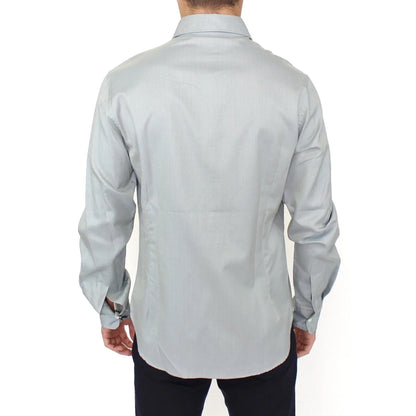 Ermanno Scervino Gray Casual Shirt Authentic Italian Style