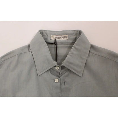 Ermanno Scervino Gray Casual Shirt Authentic Italian Style