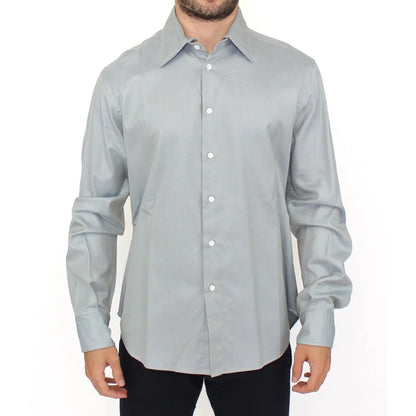 Ermanno Scervino Gray Casual Shirt Authentic Italian Style