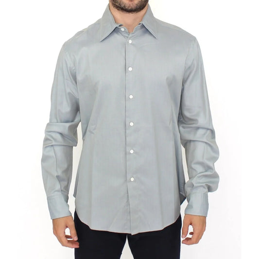 Ermanno Scervino Gray Casual Shirt Authentic Italian Style