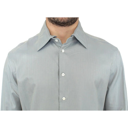 Ermanno Scervino Gray Casual Shirt Authentic Italian Style