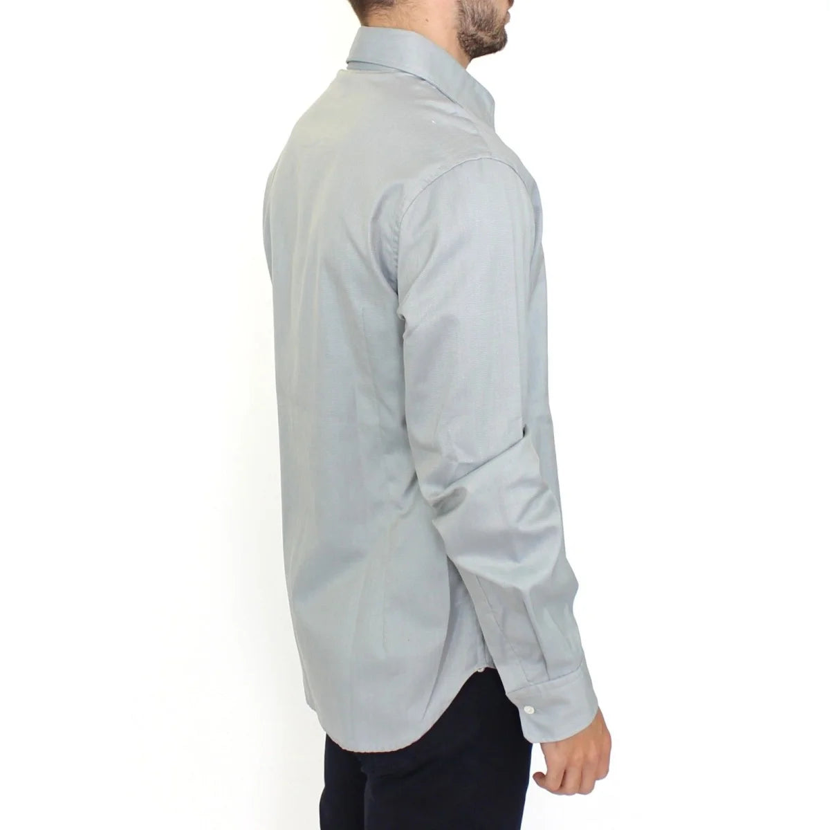 Ermanno Scervino Gray Casual Shirt Authentic Italian Style