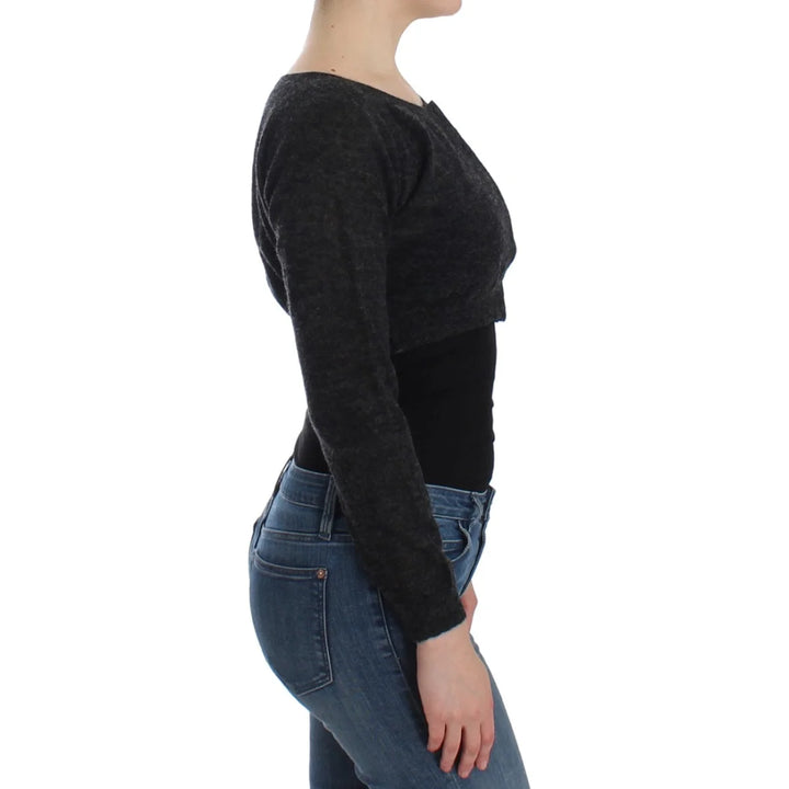 Ermanno Scervino Gray Knit Wool Cardigan Sweater