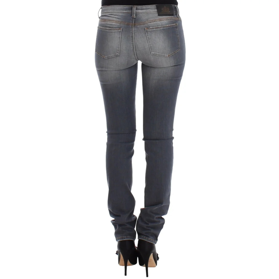 Ermanno Scervino Gray Slim Jeans Denim Pants Skinny Leg Stretch
