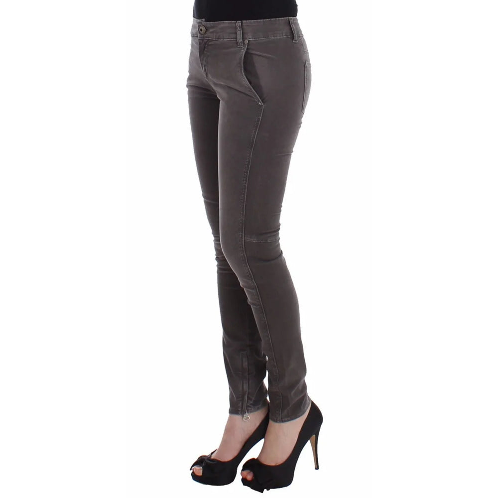 Ermanno Scervino Gray Slim Jeans Denim Pants Skinny Leg Stretch