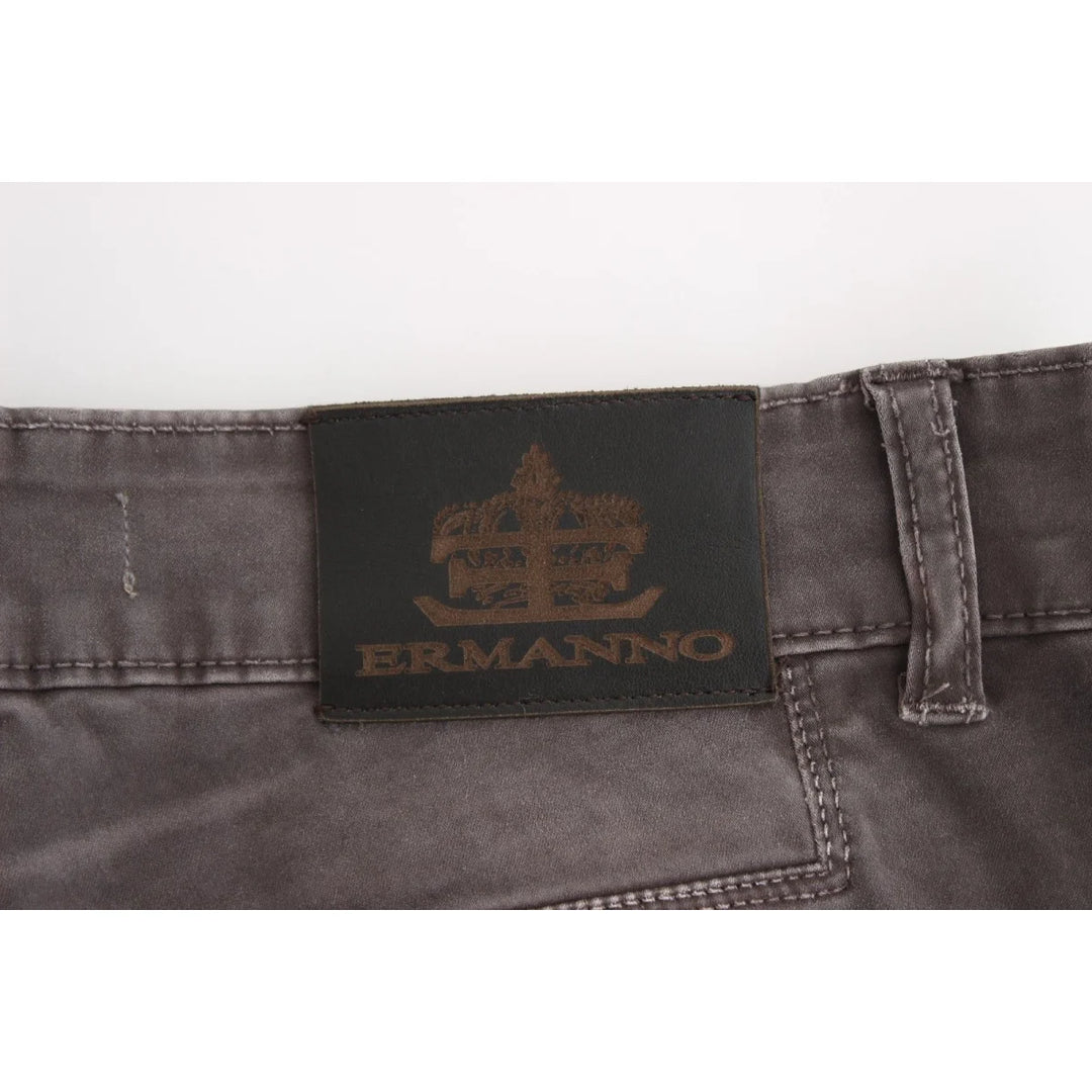 Ermanno Scervino Gray Slim Jeans Denim Pants Skinny Leg Stretch