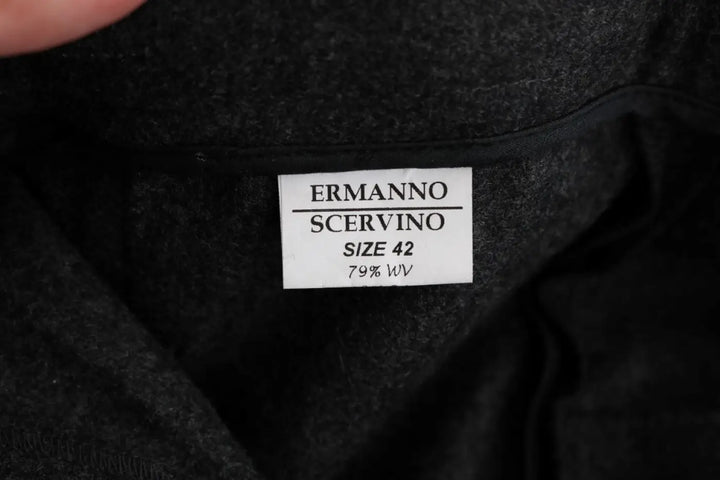 Ermanno Scervino Gray Virgin Wool Skinny Casual Pants