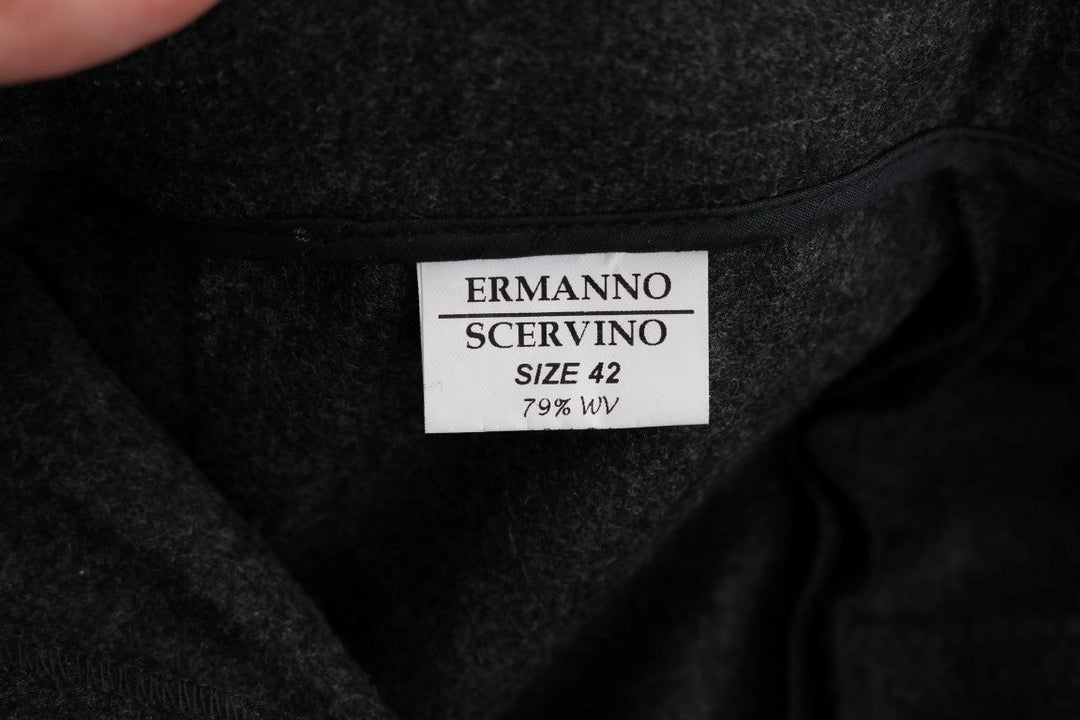 Ermanno Scervino Gray Virgin Wool Skinny Casual Pants
