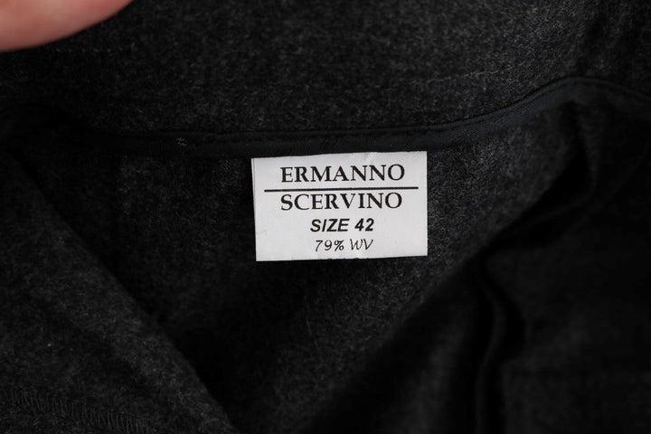 Ermanno Scervino Gray Virgin Wool Skinny Casual Pants