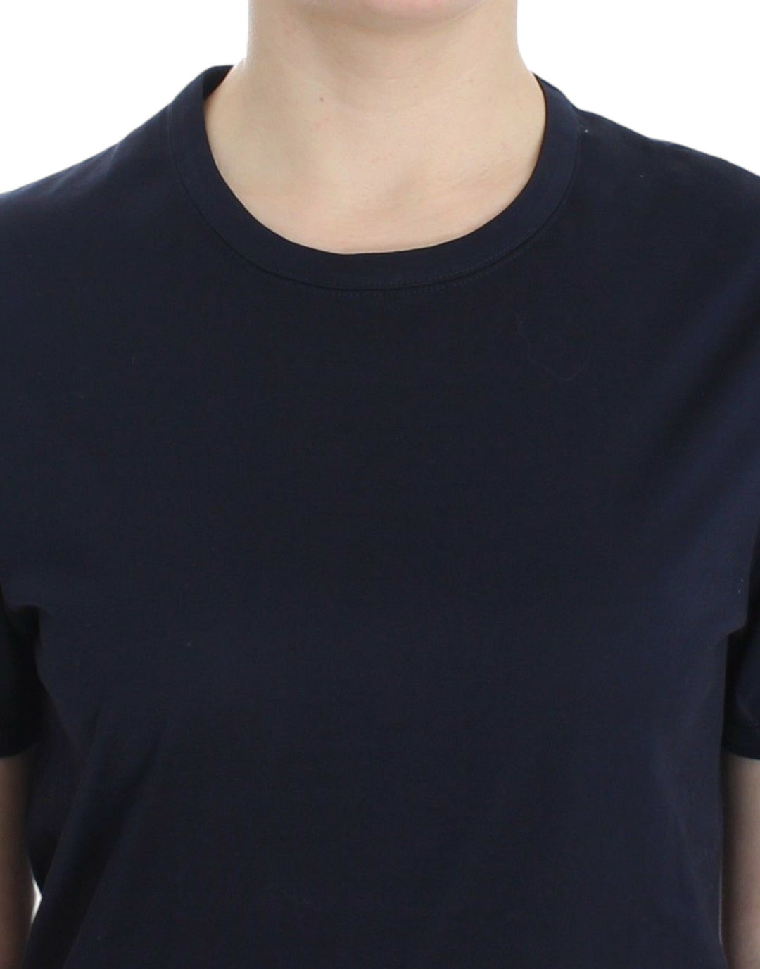 Ermanno Scervino - Lingerie Blue Crewneck Cotton Logo T-shirt