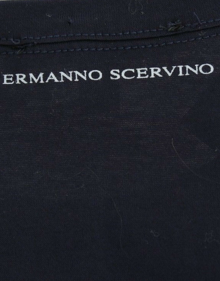 Ermanno Scervino - Lingerie Blue Crewneck Cotton Logo T-shirt