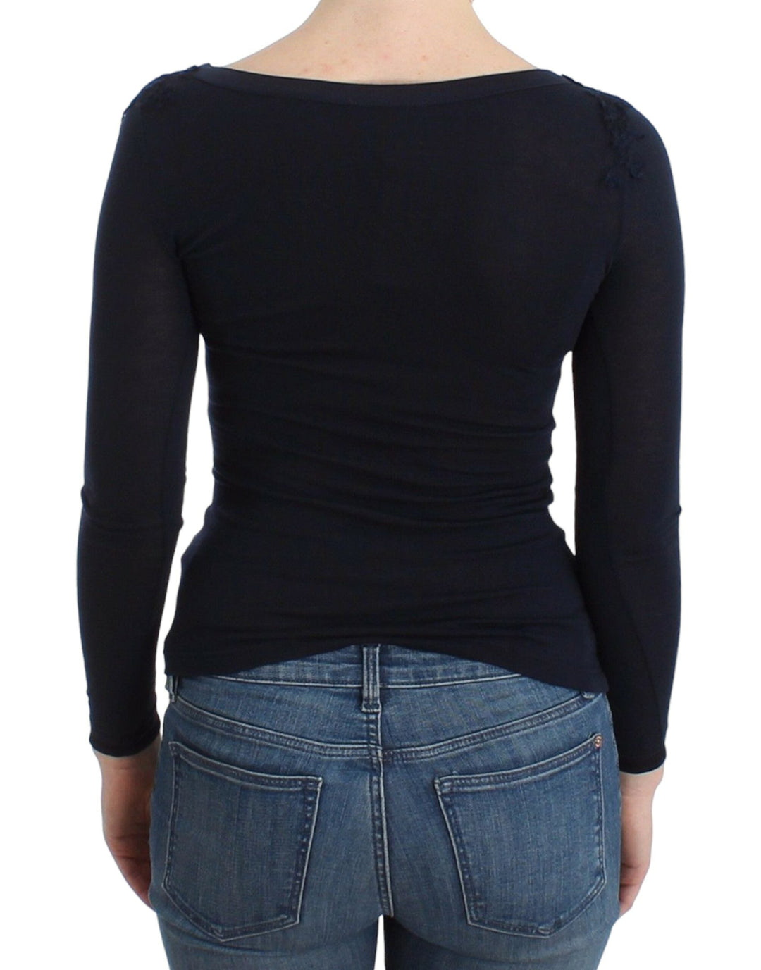 Ermanno Scervino - Lingerie Blue Top Blouse Jumper Lace Rayon