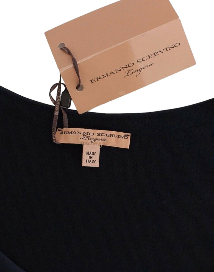 Ermanno Scervino - Lingerie Blue Top Blouse Jumper Lace Rayon
