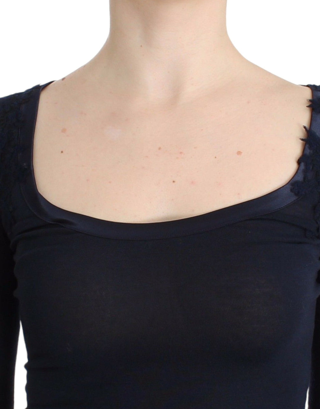 Ermanno Scervino - Lingerie Blue Top Blouse Jumper Lace Rayon